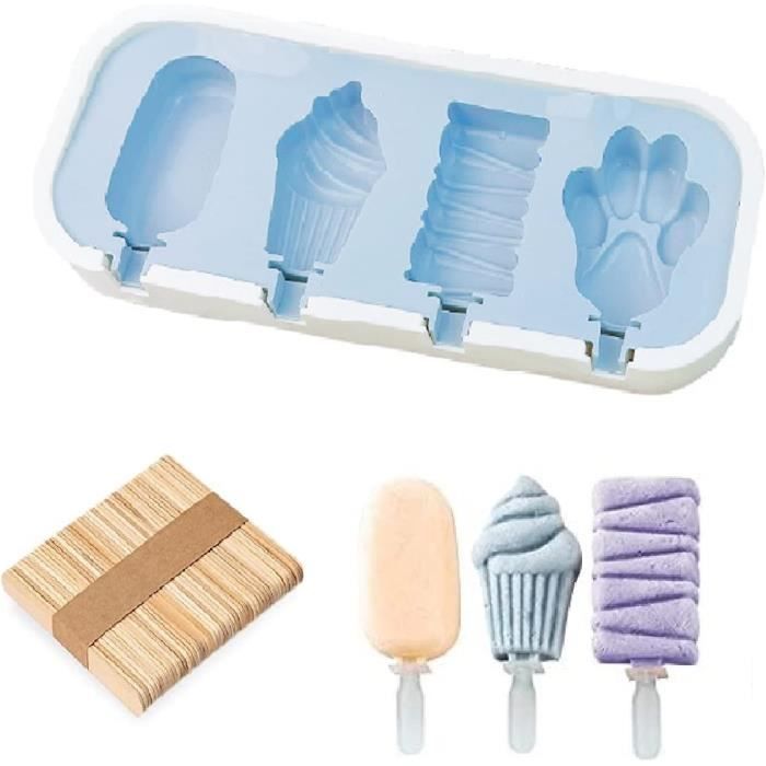 Moule à Glace en Silicone, 2PCS Ice Cream Moules avec 100 Bâtonnets en Bois, Glace Maison Popsicle, Moule à Popsicle pour Maison Dessert, Crème Glacée | Leroy Merlin Moule à Glace en Silicone, 2PCS Ice Cream Moules avec 100 Bâtonnets en Bois, Glace Maison Popsicle, Moule à Popsicle pour Maison Dessert, Crème Glacée | Leroy Merlin