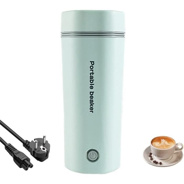 HIULLEN Bouilloire de Voyage,400ml Bouilloire électrique Portable,Mini Tasse Chauffante Portable 3 en 1 avec Câble Dalimentation,304 en acier inoxydable,pour Le Lait, Le Café et La du Thé, Vert HIULLEN Bouilloire de Voyage,400ml Bouilloire électrique Portable,Mini Tasse Chauffante Portable 3 en 1 avec Câble Dalimentation,304 en acier inoxydable,pour Le Lait, Le Café et La du Thé, Vert