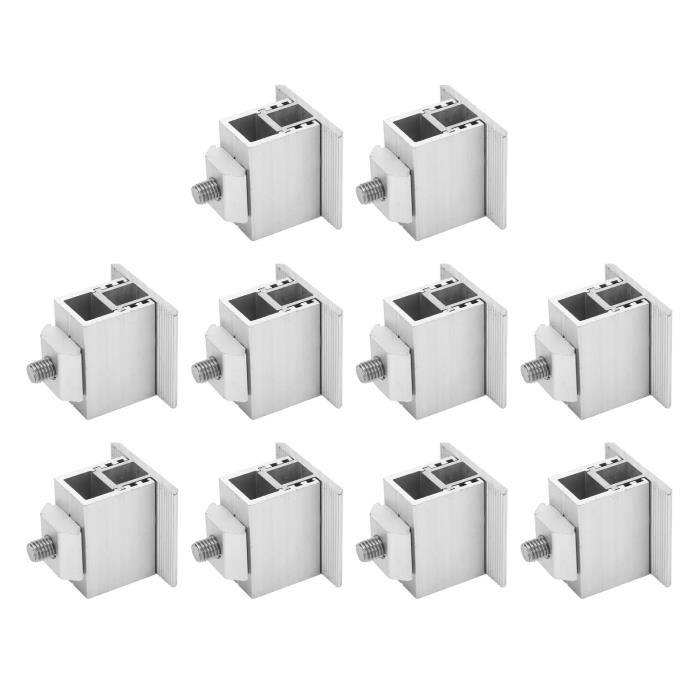 20 Pinces Centrales Solaires GETLITOOL M8 - Pour Panneaux Solaires Sur Profilés Alu