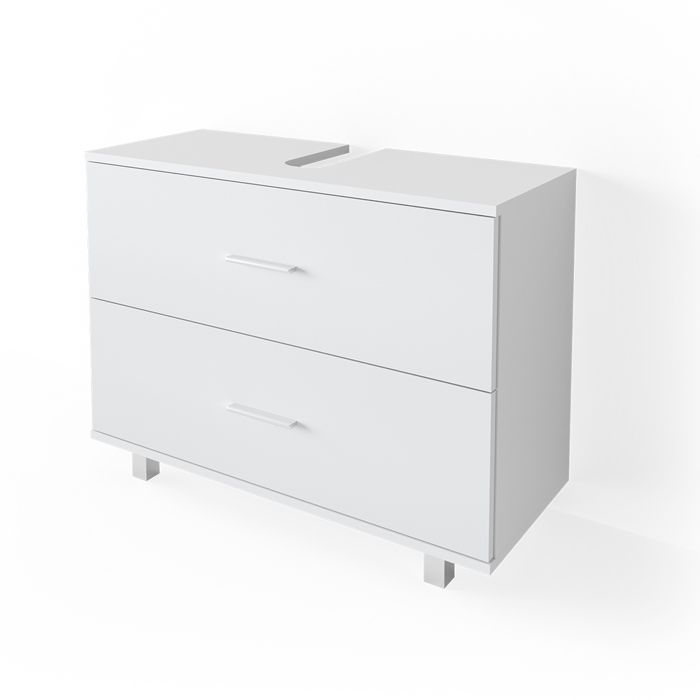 Meuble sous vasque simple Maltin, 80.2x58.2cm avec deux grands tiroirs