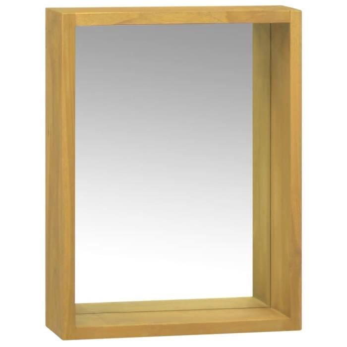 vidaXL Armoire à miroir 30x10x40 cm Bois de teck solide 338243
