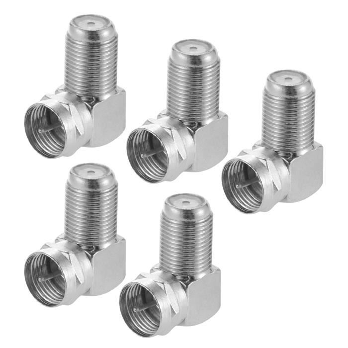Adaptateur d'angle droit RF sur prise pour câble d'antenne coaxial TV  AC1697 - coupleur d'antenne, avis et prix pas cher - Cdiscount