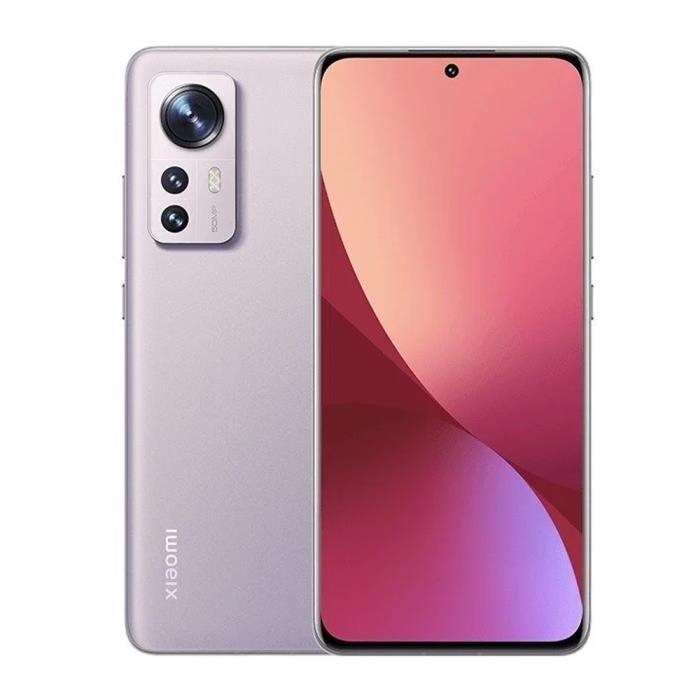 XIAOMI 12 8+256Go Téléphone Intelligent Violet Caméra Principale 50MP Snapdragon® 8 Gen 1 Batterie 4500 mAh Charge Rapide 67W NFC