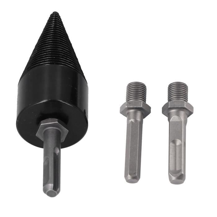 Fendeur De Bois Conique 42mm Avec 3 Poignées - Pour Perceuse, Coupe Bûches Facile, Acier Carbone