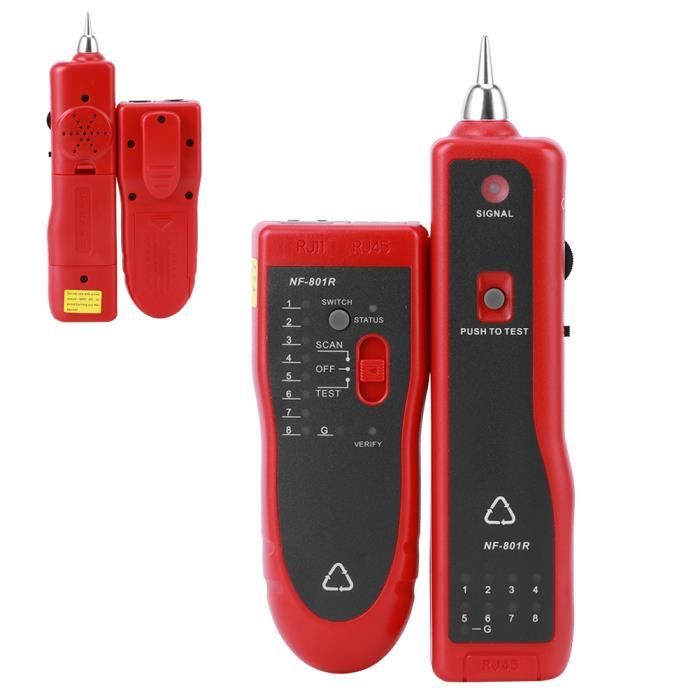 Testeur Câble Réseau Multifonction - Localisateur Câble Blindé - Pour Ethernet Cat5/6/7 - Avec Garantie 48 Mois