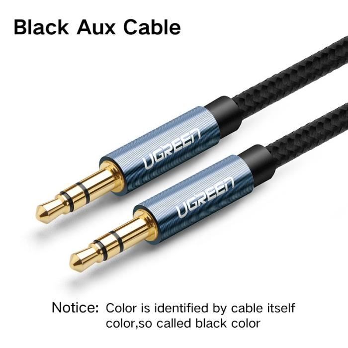 Blue5m câble auxiliaire Audio,Jack 3.5mm à 3.5mm,fil tressé mâle à