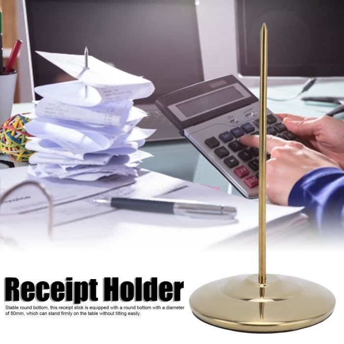 Porte-reçus De Bureau En Bois - Pic à Tickets, Organiseur Factures, Reçus - 9x9x9 Cm