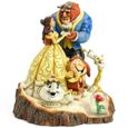 Figurine La Belle et La Bête - Collection Disney Tradition by Jim Shore - Effet bois peint - 20 cm-1