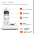 Téléphone Fixe AS690 A Duo Blanc - GIGASET - Sans fil - Répondeur 20 min - ID d'appelant - Mains libres-1