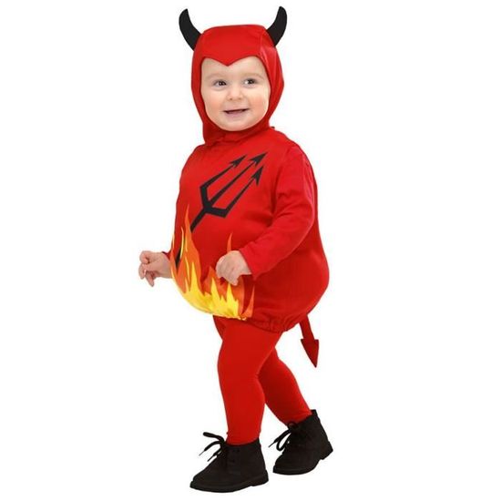 Deguisement Diable Halloween Bebe 1 A 3 Ans Cdiscount Jeux Jouets