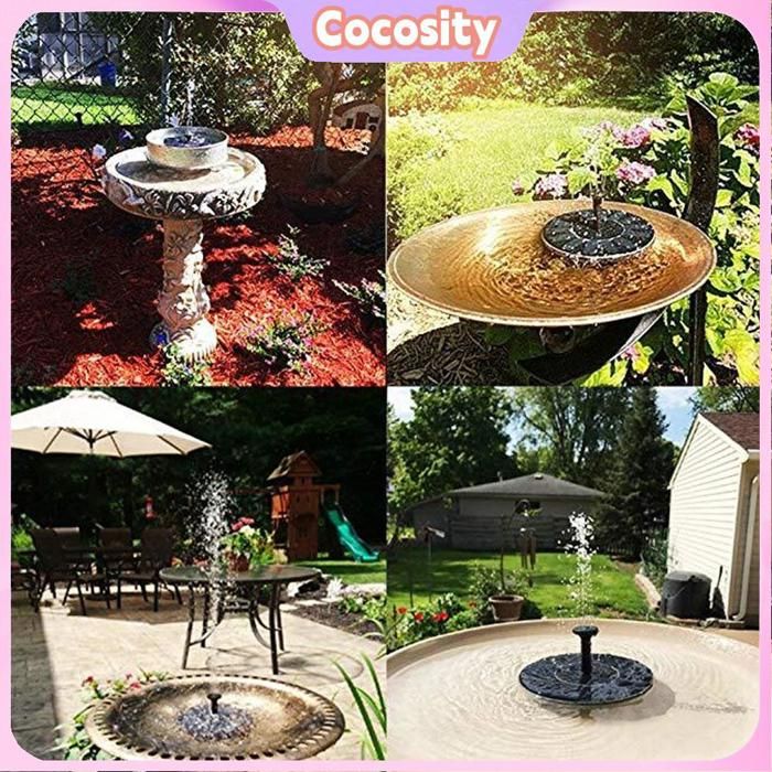 HOHOVYVY Pompe de bassin solaire pour extérieur, 5 W, 5 V, fontaine