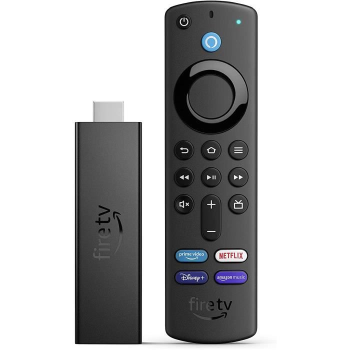 Clé TV Android 4K HDR – Supporte Netflix, YouTube, WiFi 5GHz, Télécommande Vocale, Dolby Vision, 2 Go RAM