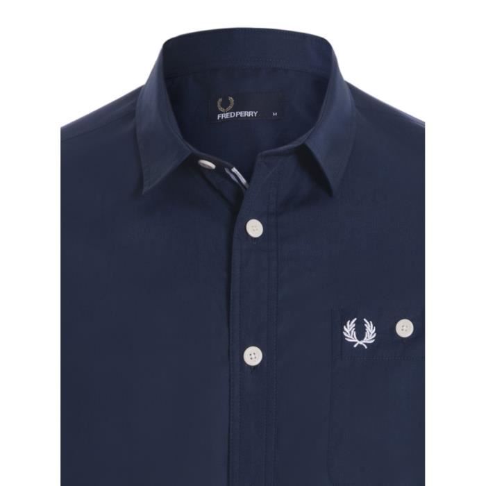 Fred Perry Homme Chemise Bleu Marine Slim Fit Bleu marine Cdiscount Pret a Porter