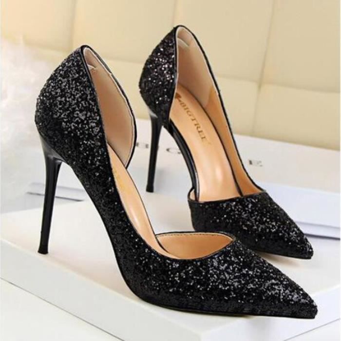 Talon noir femme fermé sale