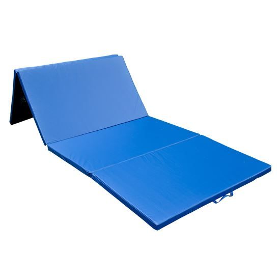Tapis de sol gymnastique pliable HOMCOM - Bleu - 50mm d'épaisseur