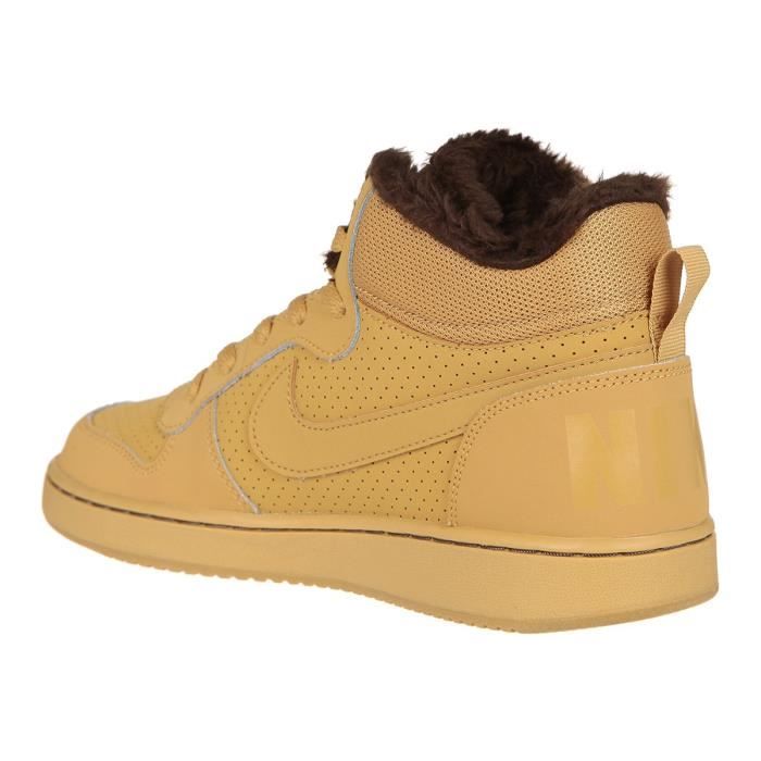 NIKE Baskets Court Borough Mid Camel Gar on Camel Cdiscount
