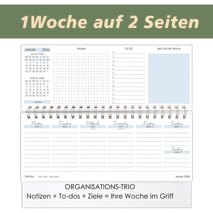 Calendrier De Bureau 2026, Petits Calendriers De Bureau, Bloc-notes Quotidien, Planificateur De Poche, Travail Décoratif Du Mois, 2025-2026
