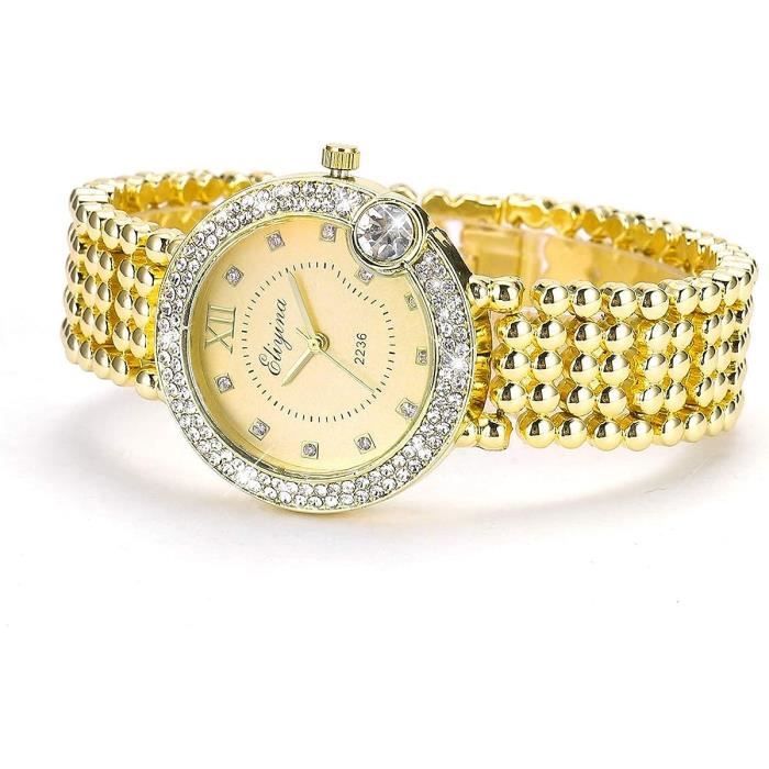 Montre De Pour Femme Montre Bling Femme Avec Bande En Acier