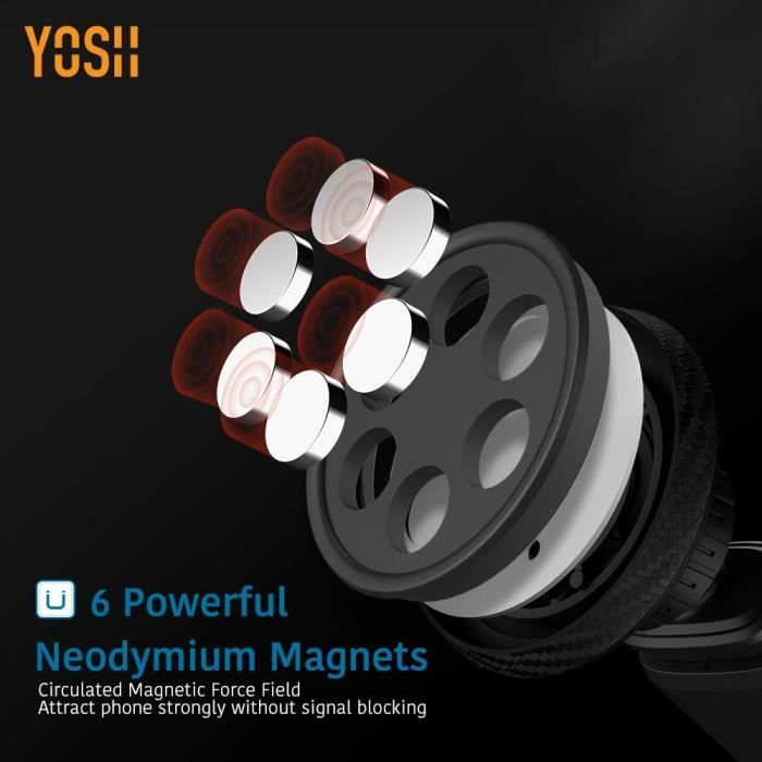 YOSH Support Téléphone Voiture Magnétique Support Smartphone