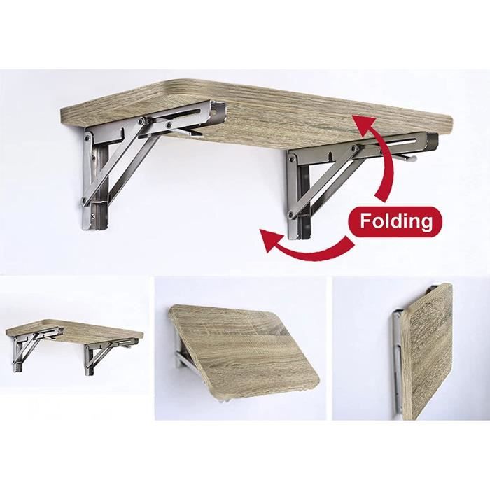 Tablette Rabattable Tablette Murale Rabattable,Equerre Etagere,Équerres De Fixation Murale ...