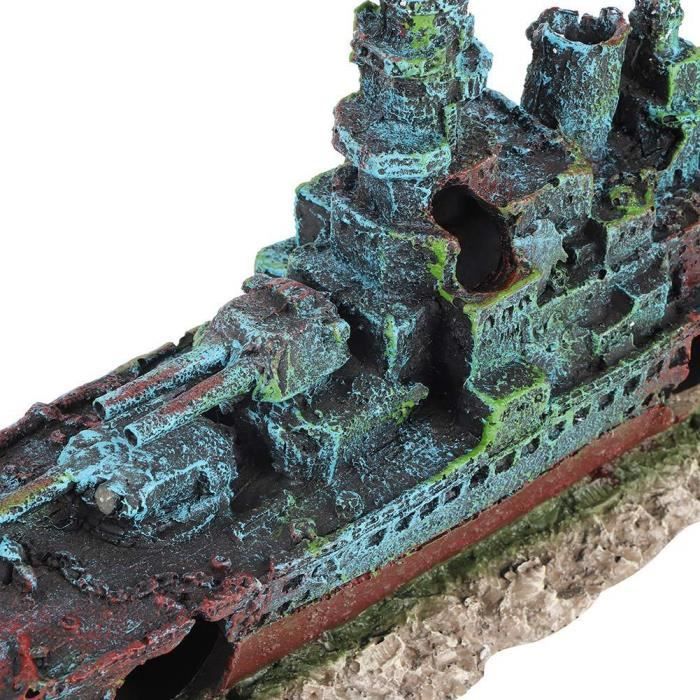 Ornement D'ancre En Résine Pour Aquarium - Décoration Sous-marine Réaliste, étanche, 15 Cm, Pour Poissons
