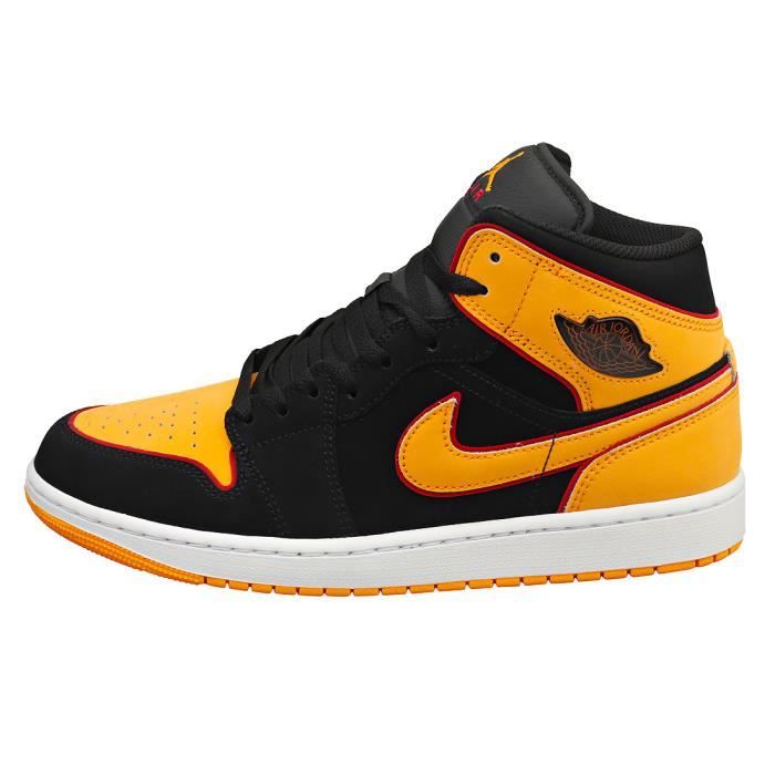 Nike air jordan 1 noir et jaune best sale