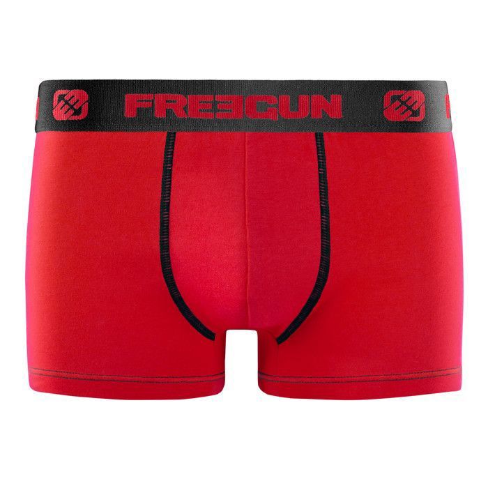 Boxer enfant coton FREEGUN Lot de 6 Confort Respirant Stretch Noir Rouge Bleu Gris Noir Cdiscount Pret a Porter