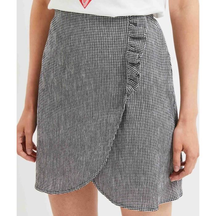 GRAIN DE MALICE Jupe vichy femme Beige Cdiscount Pret a Porter