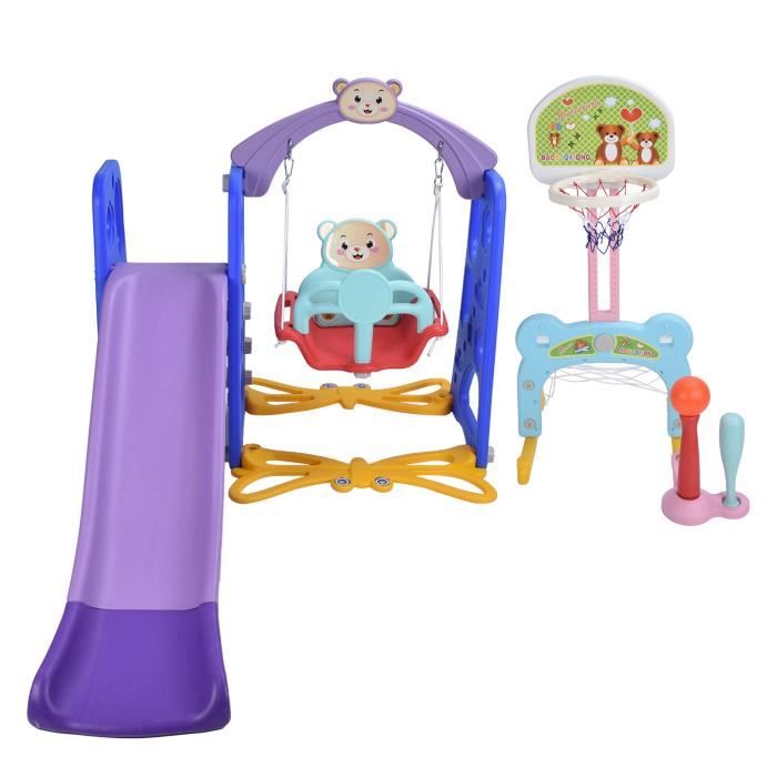 ABI Toboggan pour enfants, 5 en 1 pour tout-petits avec panier de