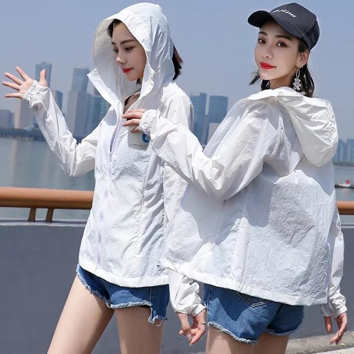 Veste Légère à Capuche Pour Femme - Protection Solaire, Coupe-vent, Fine - Pour Le Sport, La Randonnée, Les Transitions De Saison - Coupe Ajustée