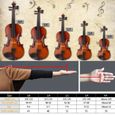 Glarry GV100 4/4 étui pour violon acoustique arc colophane cordes accordeur repose-épaules naturel-3