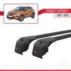 Compatible Avec Renault Captur II 2019-2024 Barres De Toit ACE-4 Noir