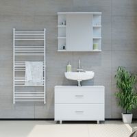 Vicco meuble de rangement de salle de bain Maris, Blanc, 56.1 x 190 cm Vicco meuble de rangement de salle de bain Maris, Blanc, 56.1 x 190 cm