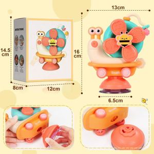 Sudnsadaks 4Pcs Jouets De Bain à Ventouse Pour Bébé – Spinner Rotatif Avec Coccinelle, Abeille, Escargot Et Papillon – Jeux D’Éveil Et De Motricité Pour Enfants