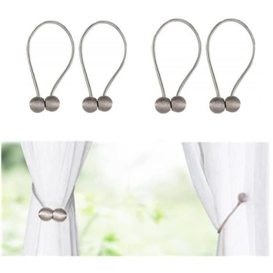 4pcs embrasses a rideaux embrasse rideau aimantee tressage magnetiques rideaux boucle gris h01e5 achat vente attache pour rideau cdiscount