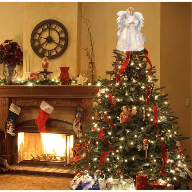 Ange De Noel Pour Sommet Sapin Anges De Noel Topper De Sapin De Noël Ange Argenté - Décoration Etoile Sapin De Noel