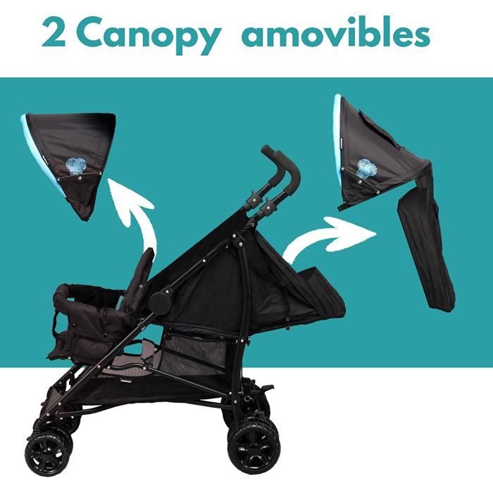 Bambisol poussette discount canne double