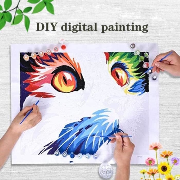 Kit de peinture par numéros à faire soi-même pour adultes et enfants - Peinture  à l'huile numérique - Peinture acrylique sur t[363] - Cdiscount Beaux-Arts  et Loisirs créatifs