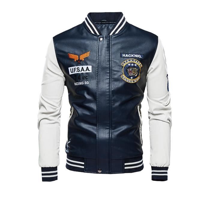 Veste baseball 2025 homme cuir
