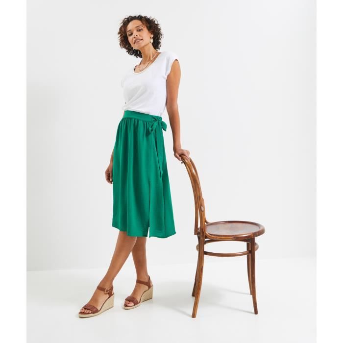 GRAIN DE MALICE Jupe longue femme Green Cdiscount Pr t Porter