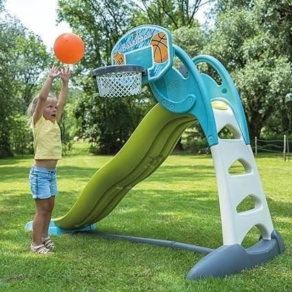 COSTWAY 6 en 1 Toboggan Enfants avec Glisse 140cm & Panier de