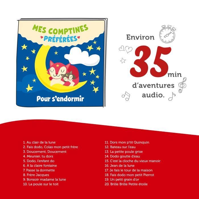 Figurine audio - TONIES® - Mes Comptines Préférées - Pour S'Endormir - 20  titres - Mixte - Cdiscount Jeux - Jouets