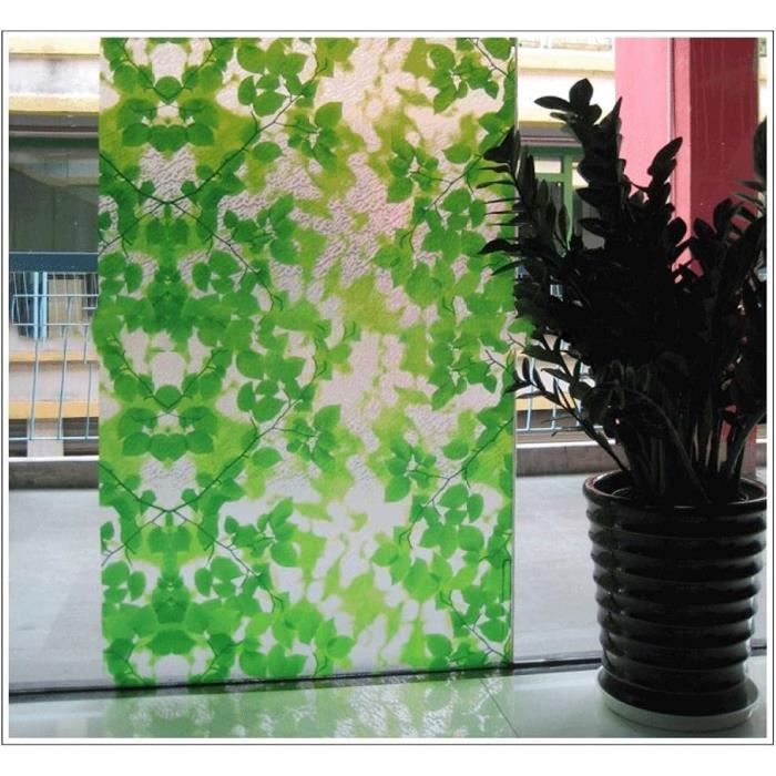 3d film pour vitre a motif plantes vertes film pour fenêtre