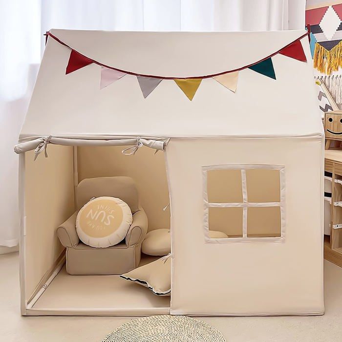 Vgvgaj Tente De Jeu Enfant - Cabane Intérieure/extérieure Pour Tout-petits - Maisonnette De Jeu Spacieuse - Lecture, Jeux, Sieste - Métal Solide Et Polyester - Cadeau Anniversaire/Noël