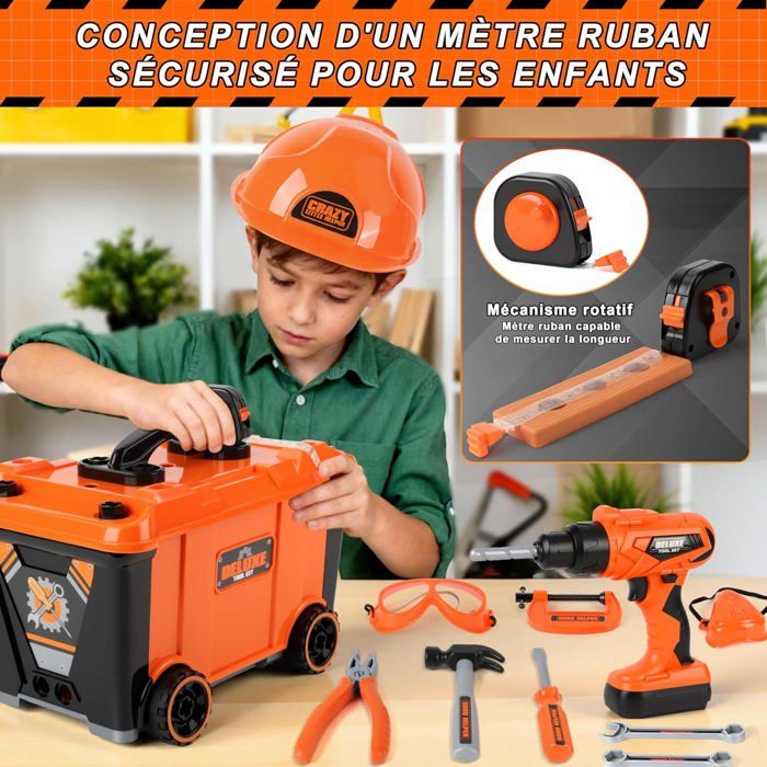 Bo te Outils Jouet Pour Enfant 3 Ans Caisse A Outil Avec Perceuse bo-te-outils-jouet-pour-enfant-3-ans-caisse-a-outil-avec-perceuse