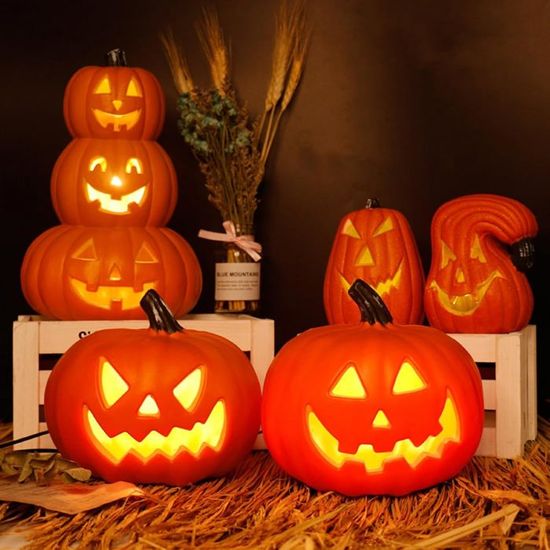 Lanterne citrouille Halloween veilleuse LED à piles enfants fête Lanterne citrouille Halloween veilleuse LED à piles enfants fête