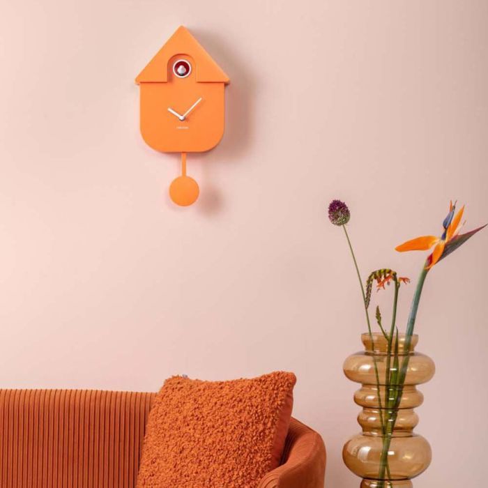 Karlsson - Horloge murale Grato Cuckoo - Noir et gris chaud