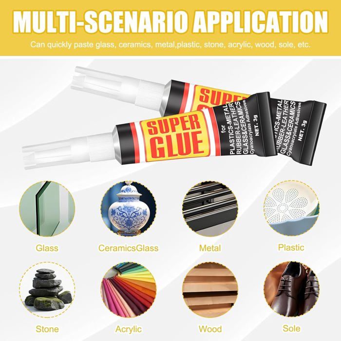36 Pièces Colle Forte,3G Super Glue,Colle Instantanée Haute Résistance ...