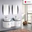 Meuble Salle De Bain 138 Cm Blanc Set Vasque Robinetterie Tiger