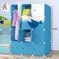 Baleine Armoire Plastique Enfants Bleu 12 Porte 6 Cubes 2